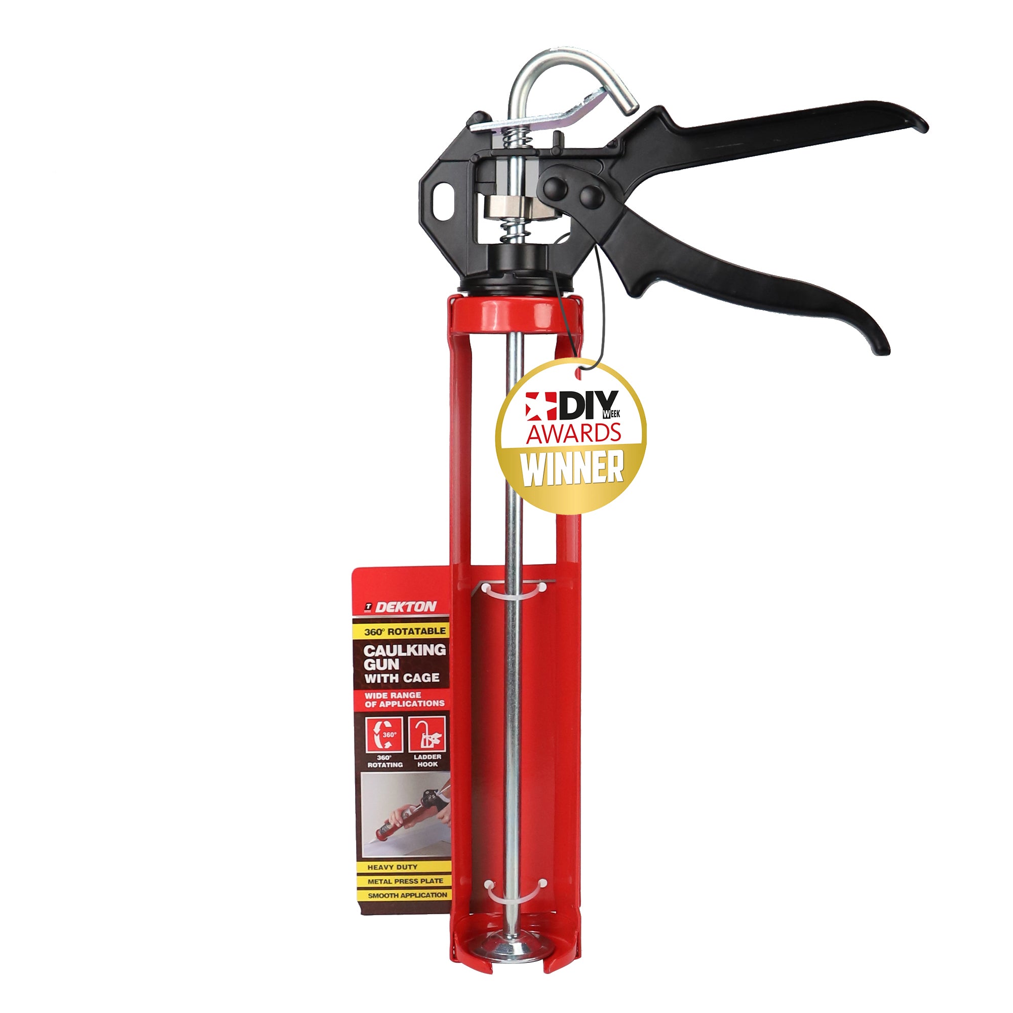 Heavy Duty 360° Rotating Caulking Gun Sealant Adhesive Cartridge Applicator