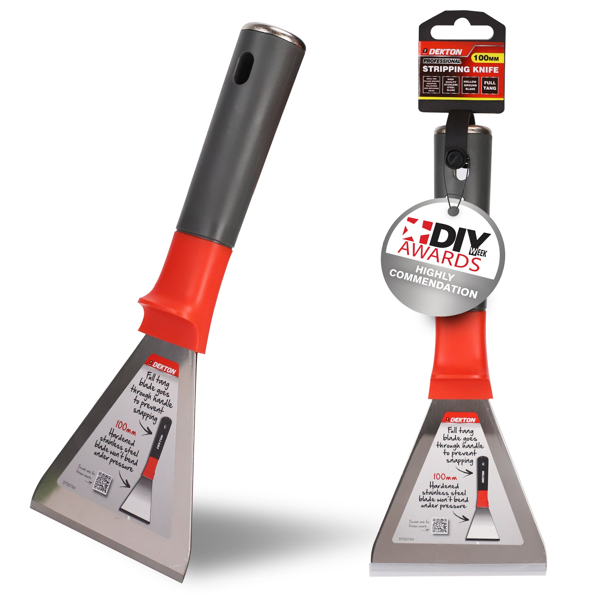 Dekton 100mm Professional Stripping Tool Heavy Duty Scraper Paint Wallpaper