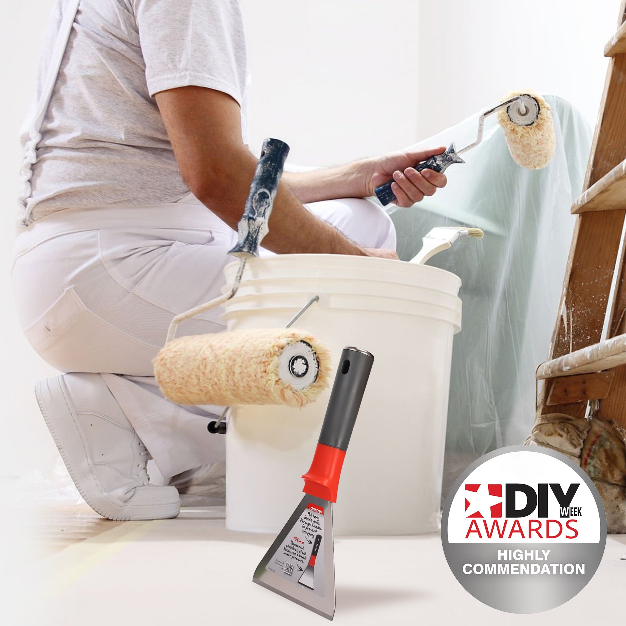 Dekton 100mm Professional Stripping Tool Heavy Duty Scraper Paint Wallpaper