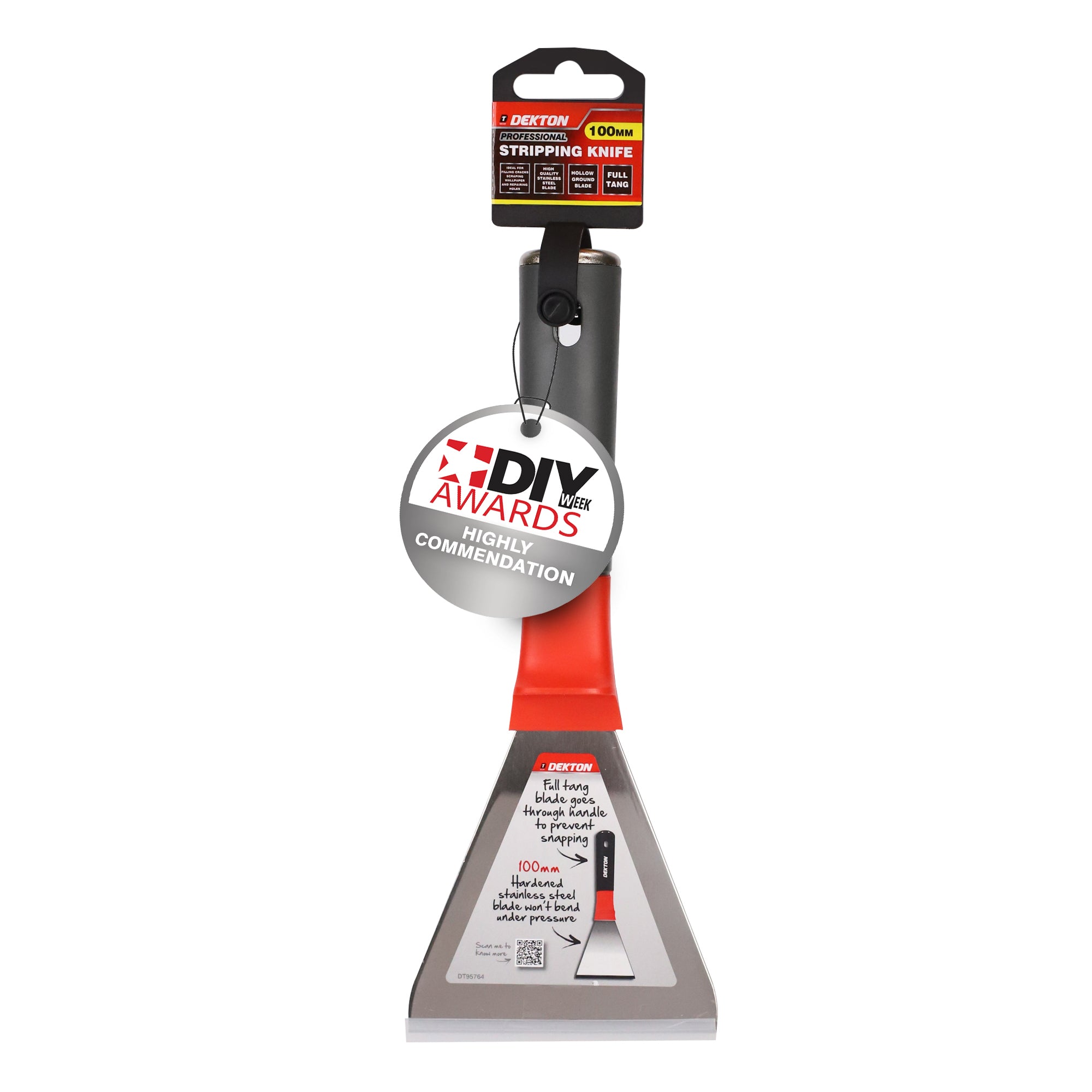 Dekton 100mm Professional Stripping Tool Heavy Duty Scraper Paint Wallpaper