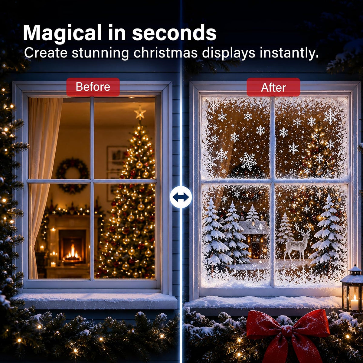 My Christmas Snow Spray Artificial Window Tree Festive Xmas Decor 2 Pack 300ml
