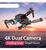 Dual 4K HD Camera Mini Drone Foldable RC Quadcopter 360° Headless Mode Case