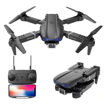 Dual HD Camera Mini Drone Foldable With Lights RC Quadcopter 360° Headless Mode