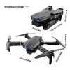 Dual HD Camera Mini Drone Foldable With Lights RC Quadcopter 360° Headless Mode