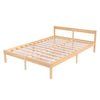 Solid Wooden Bed Frame|Pine Wood or White|Headboard|Includes Slats|Single|Double