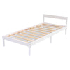 Solid Wooden Bed Frame|Pine Wood or White|Headboard|Includes Slats|Single|Double