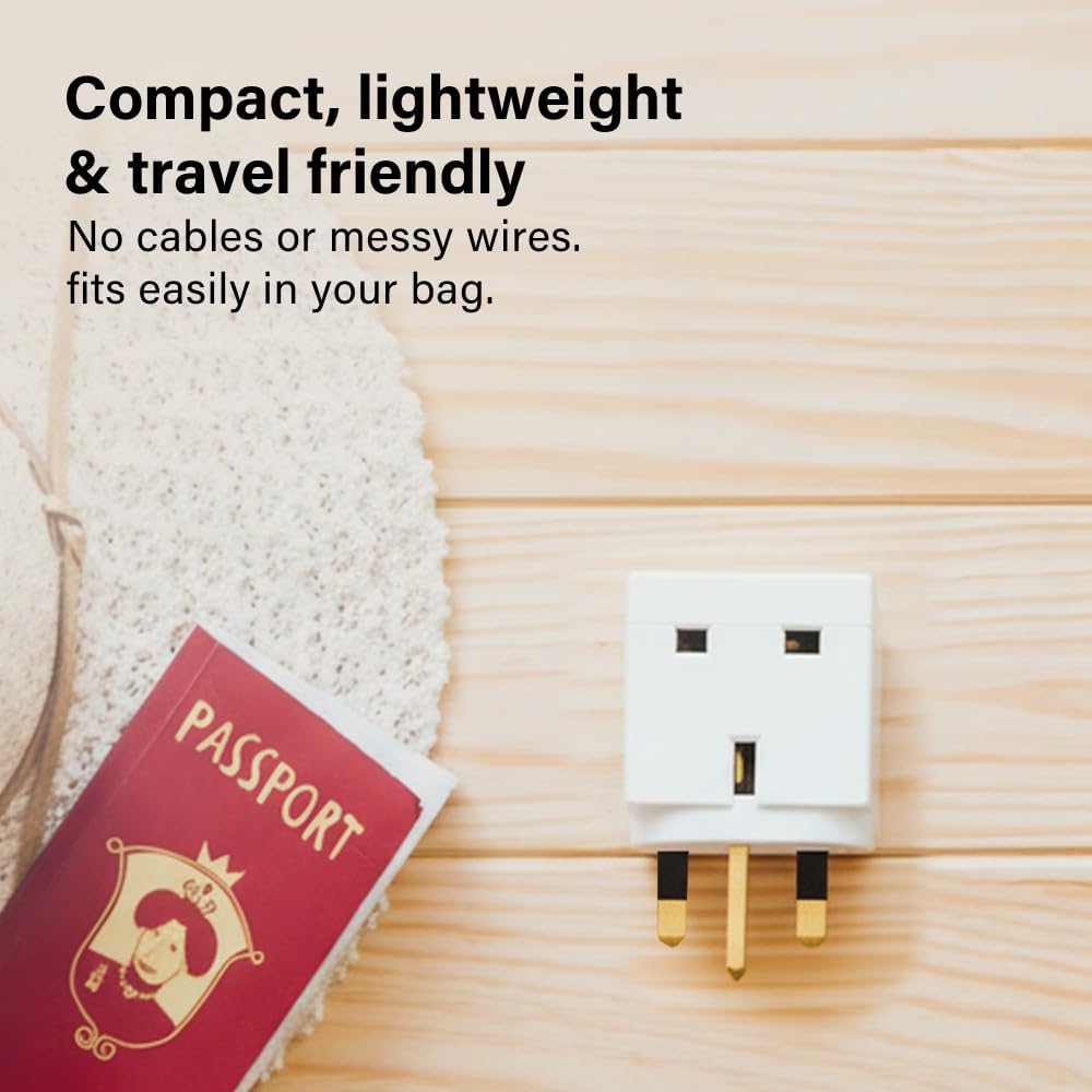 2 Way 3 Pin UK Plug Adapter Splitter 13A Fused Dual Socket Power Extension Home