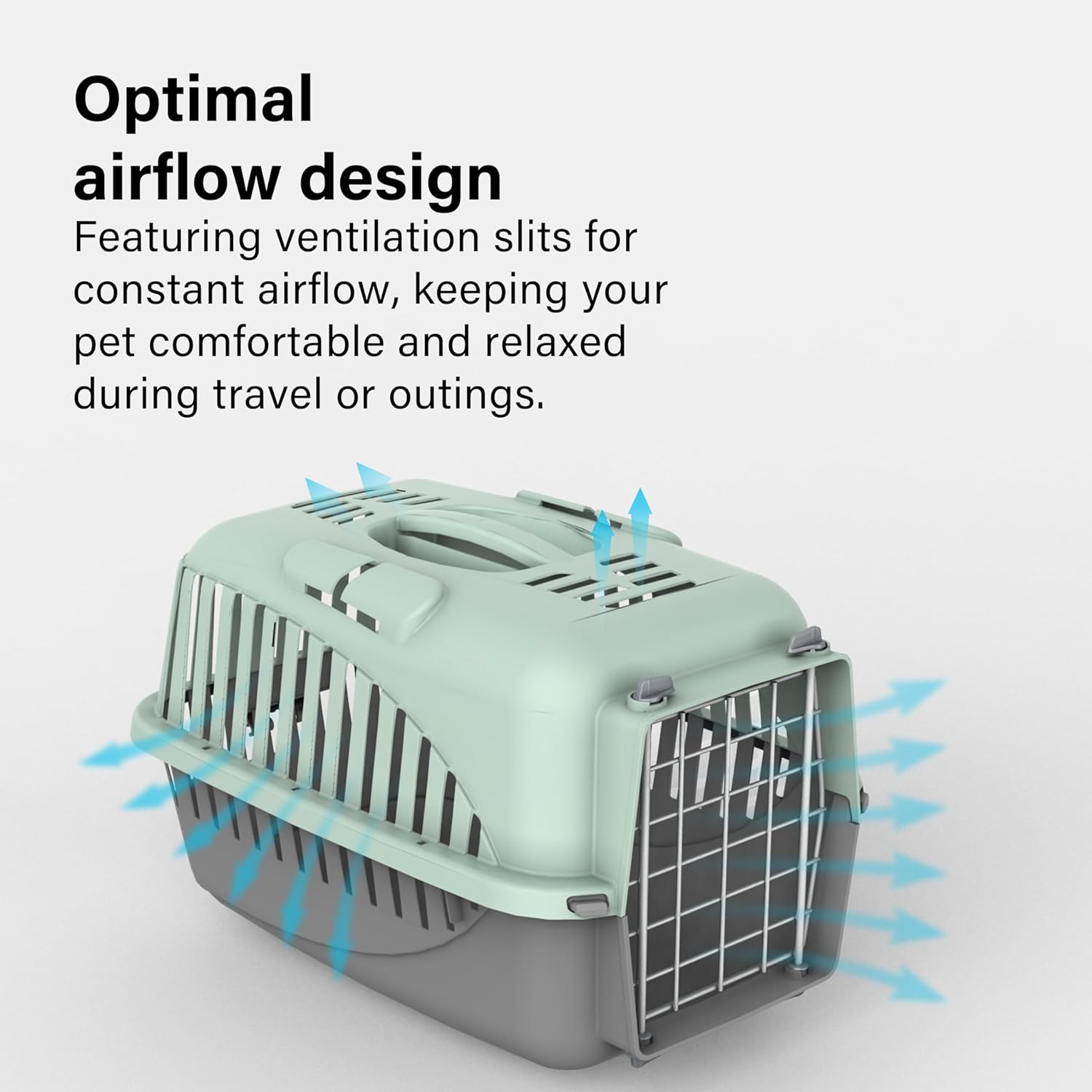 Pet Carrier Metal Door Dog Cat Carrier Safe Comfortable Travel Airline Approved