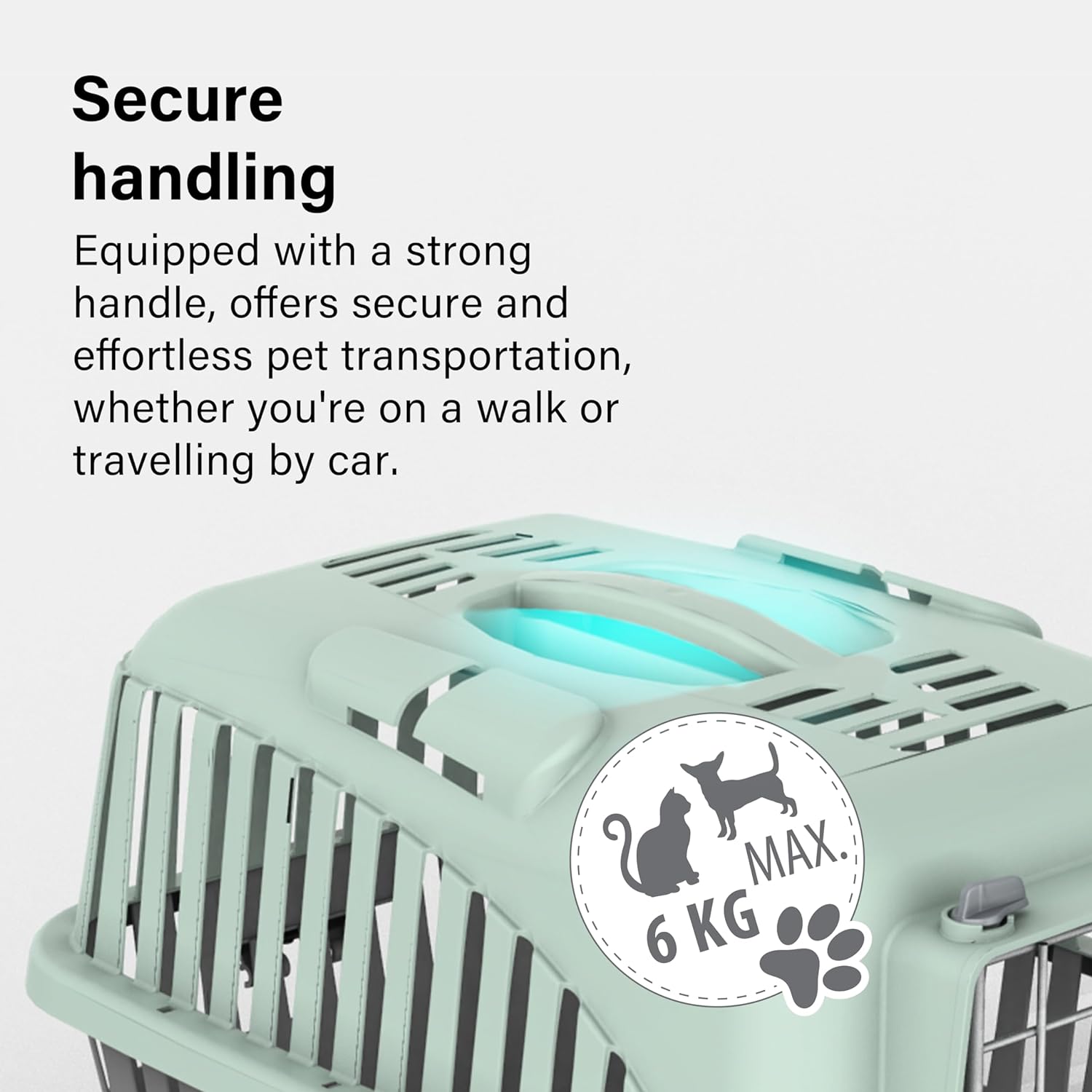 Pet Carrier Metal Door Dog Cat Carrier Safe Comfortable Travel Airline Approved