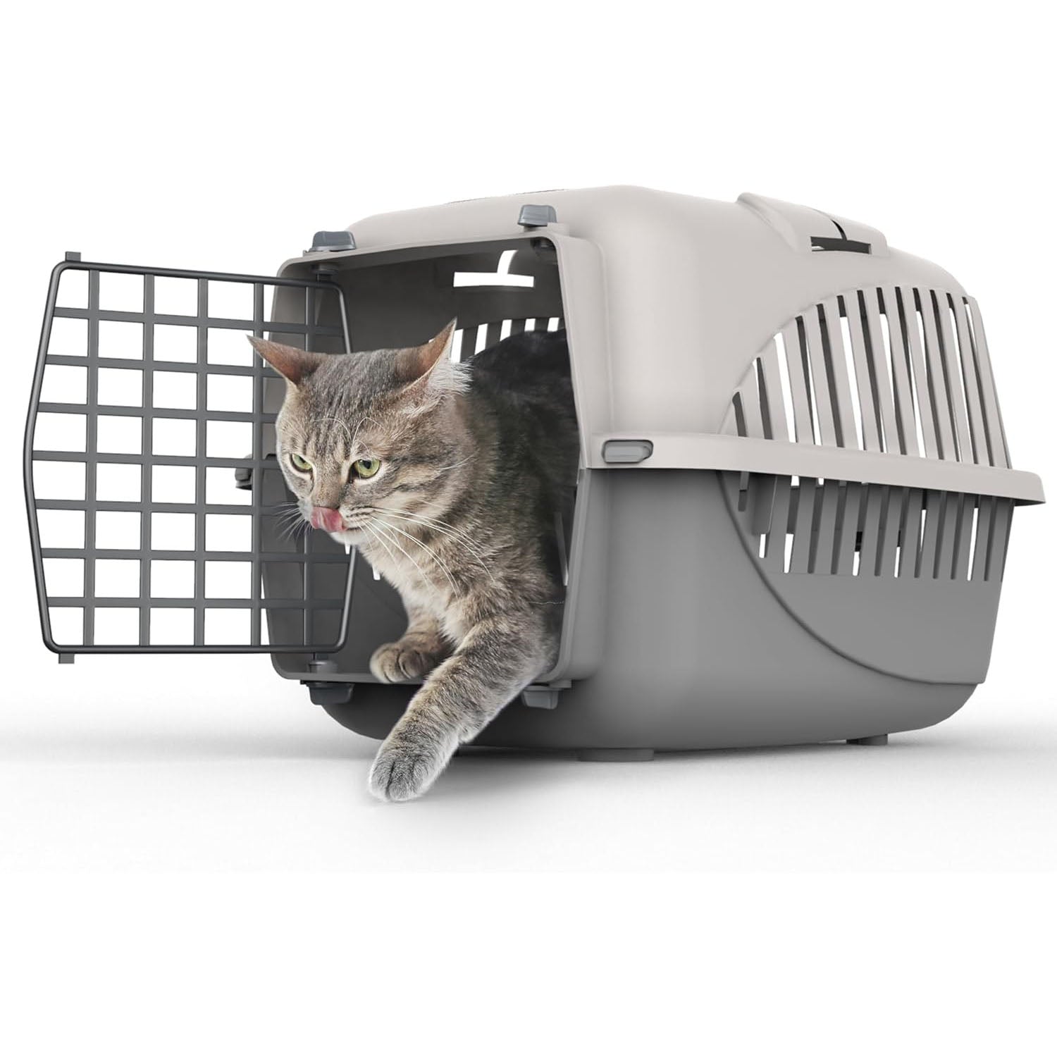 Pet Carrier Plastic Door Dog Cat Carrier Safe Comfy Travel Airline Approved