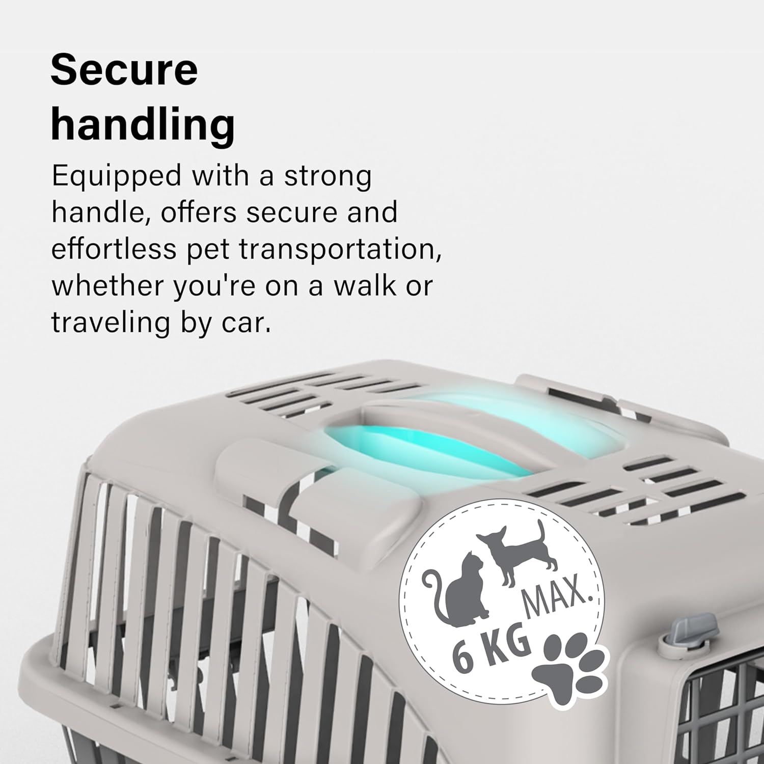 Pet Carrier Plastic Door Dog Cat Carrier Safe Comfy Travel Airline Approved