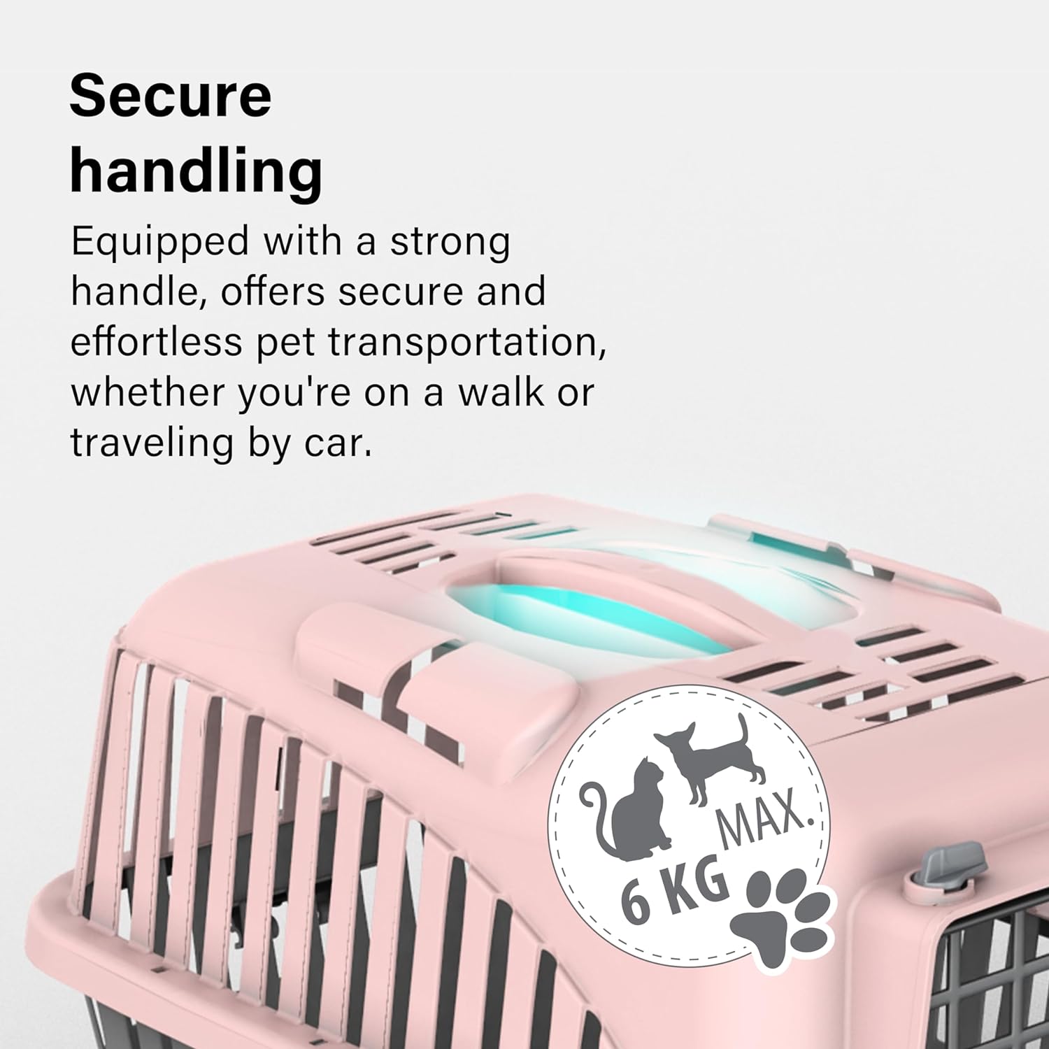 Pet Carrier Plastic Door Dog Cat Carrier Safe Comfy Travel Airline Approved