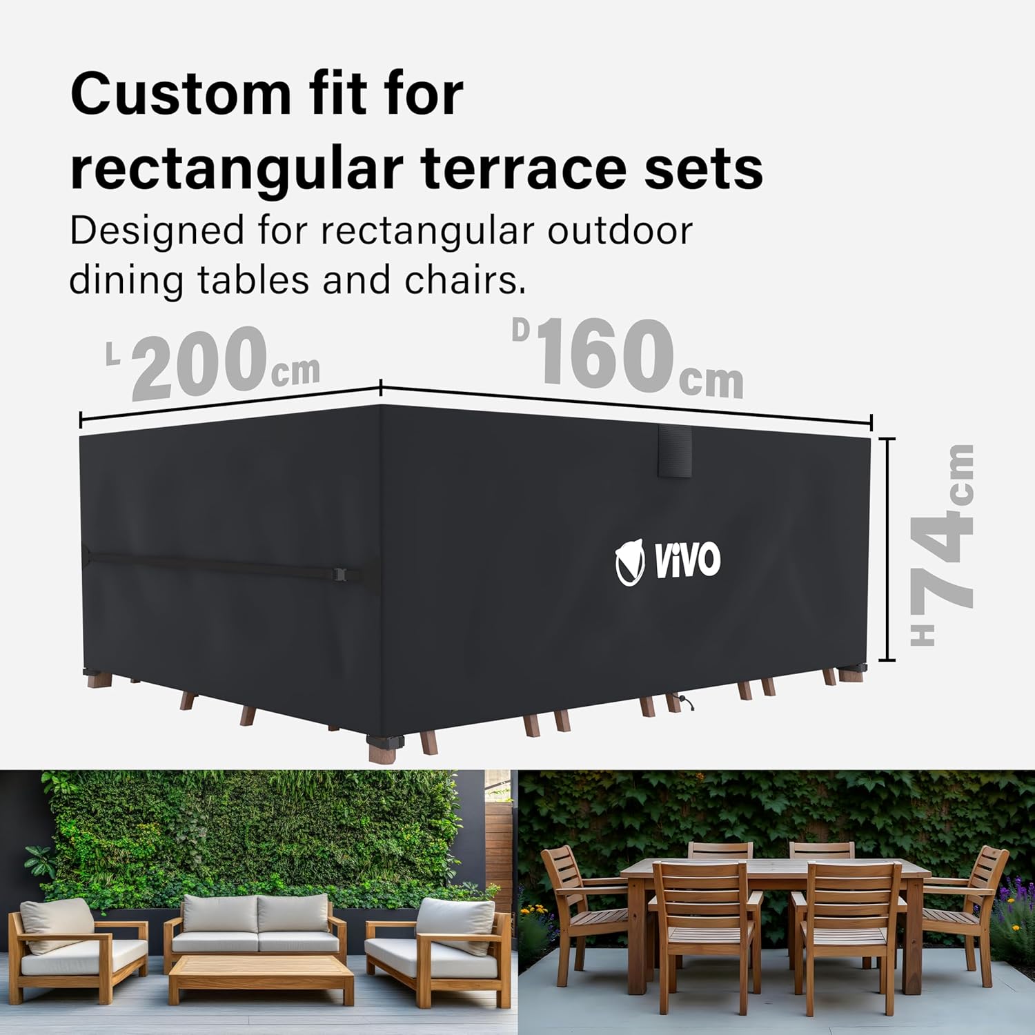 Garden Furniture Cover Rattan Sofa Table Chair Set Oxford Fabric 420D Anti-UV