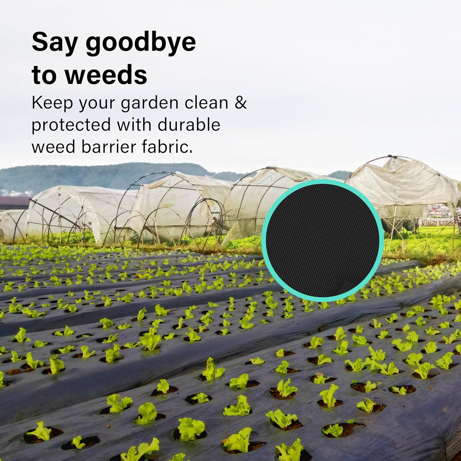 Non-woven Weed Control Membrane Garden Barrier Fabric Roll Flower Veg Bed UV