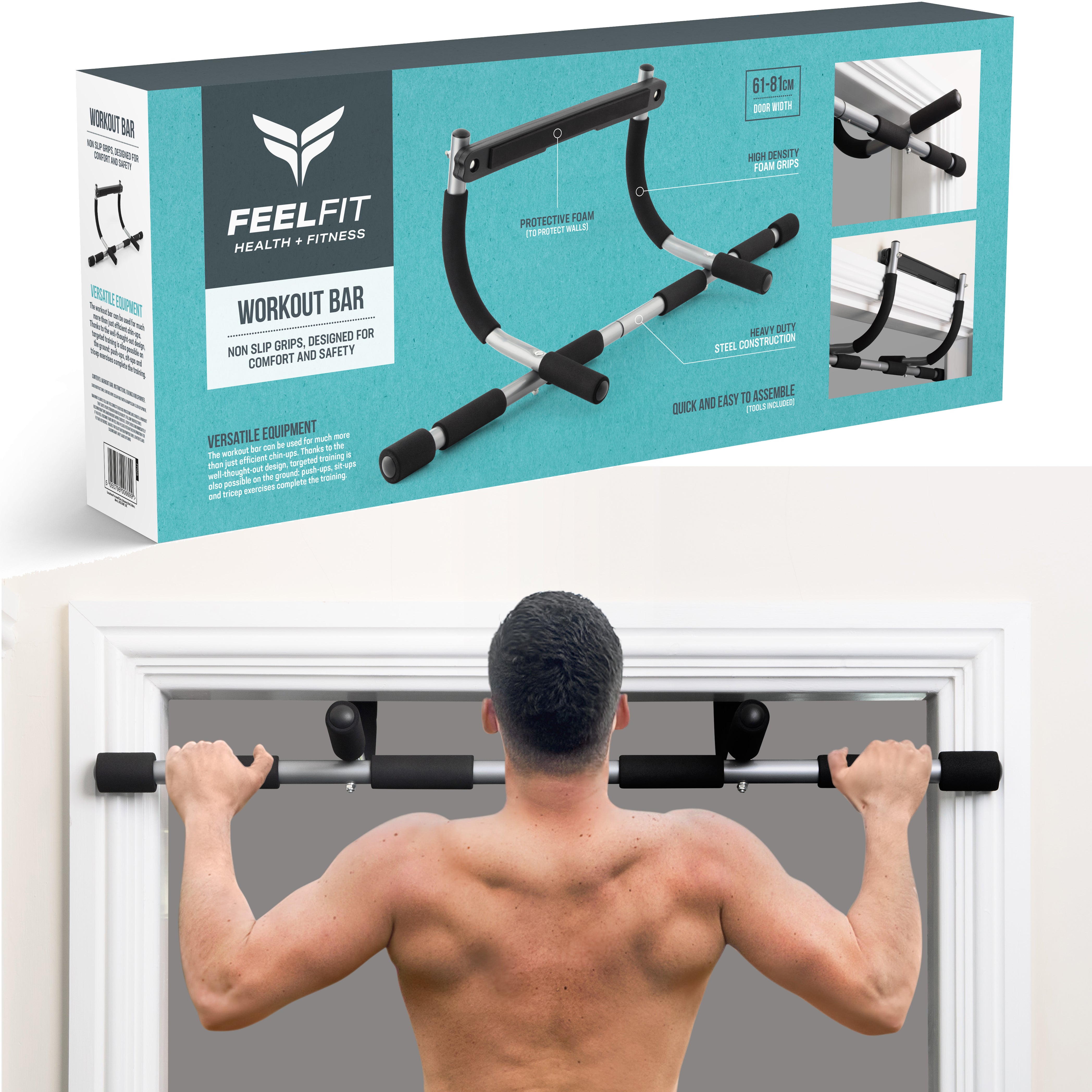 Door Gym Exercise Chin Up Bar No Installation Required Pull Up Sit Up