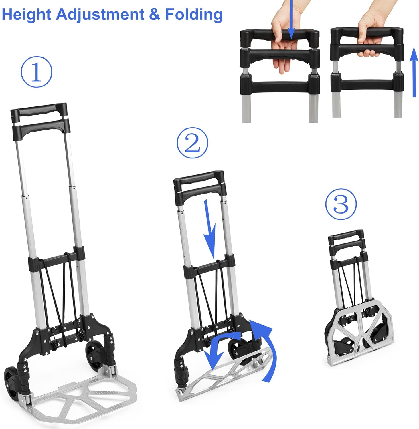 sogesfurniture aluminium handtruck, opvouwbare zak truck trolley handtruck, Heavy Duty 80KG, BHEU-KT-2124 sogesfurniture aluminium handtruck, opvouwbare zak truck trolley handtruck, Heavy Duty 80KG, BHEU-KT-2124