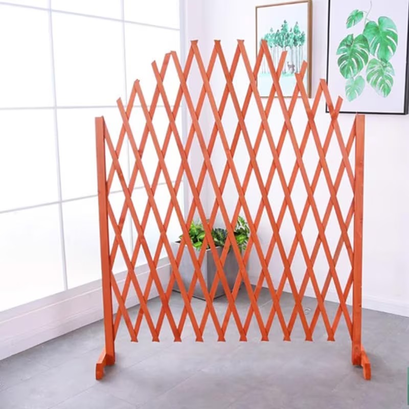 Expanding Freestanding Wooden Trellis Fence Solid Wooden Movable Lattice 105x180