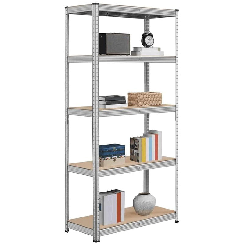 5 Tier Boltless Industrial Racking Unit Garage Shelving Adjustable Height Store