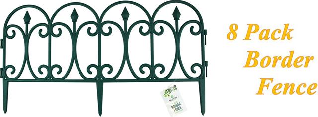 Flexible Garden Lawn Edging Plastic Wall Panel Decorative Plant Fence Green UK