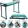 Garden Kneeler 2-in-1 Folding Gardening Padded Seat and Kneeling Stool Tool Bag