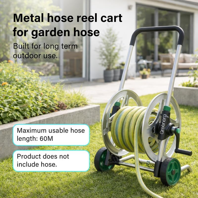 Metal Hose Reel Cart for 1/2
