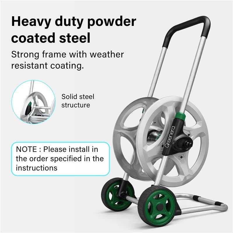 Metal Hose Reel Cart for 1/2