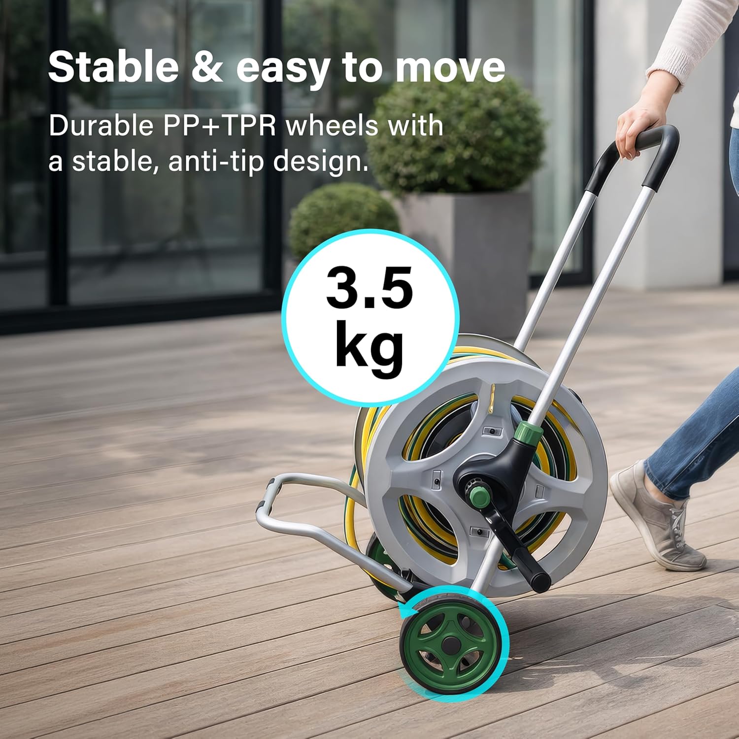 Metal Hose Reel Cart for 1/2