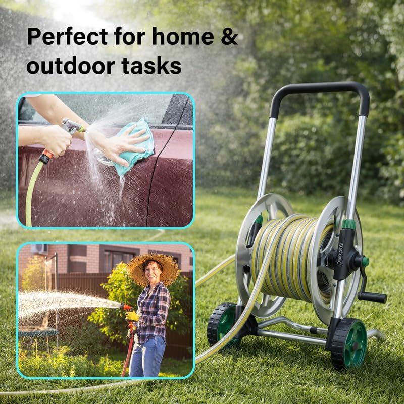 Metal Hose Reel Cart for 1/2