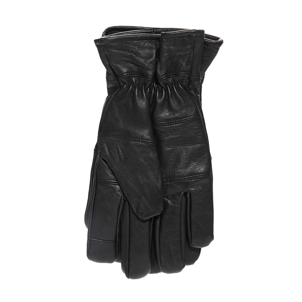 Men's Thinsulate Black Leather Touch Screen Gloves Thermal Winter Gloves L/XL