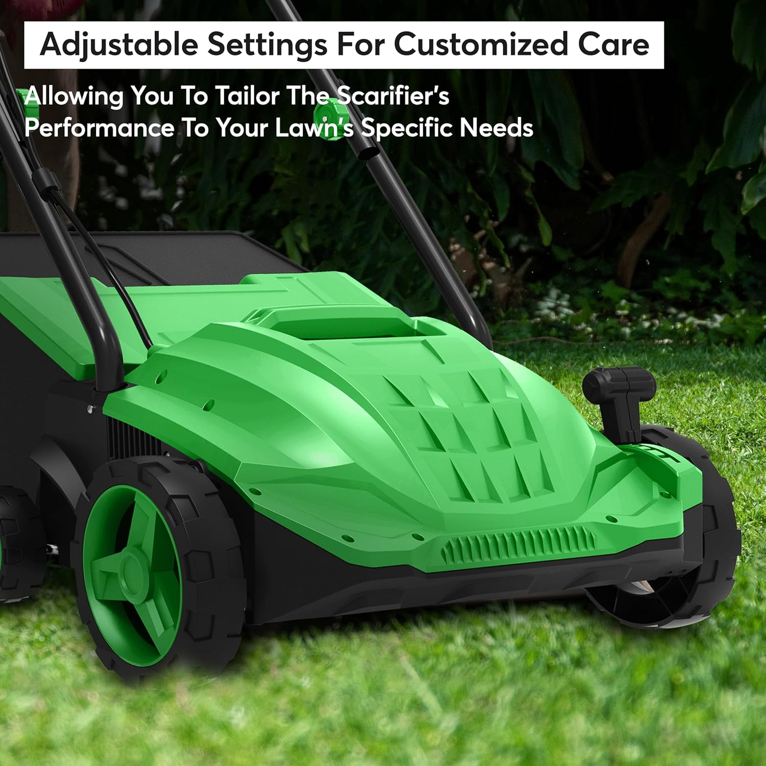 1500w Electric Lawn Scarifier Aerator Lawn Rake 30L Adjustable Foldable Handles