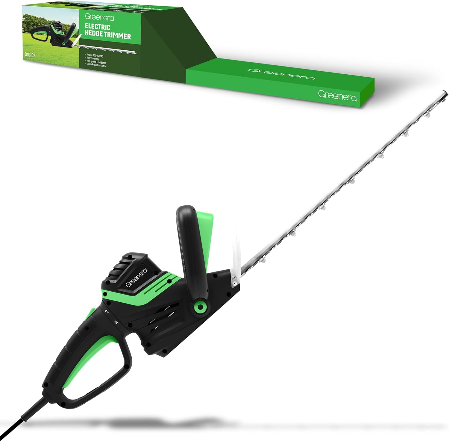 710W Corded Electric Hedge Trimmer Lightweight Cutter 61cm Rotating Handle