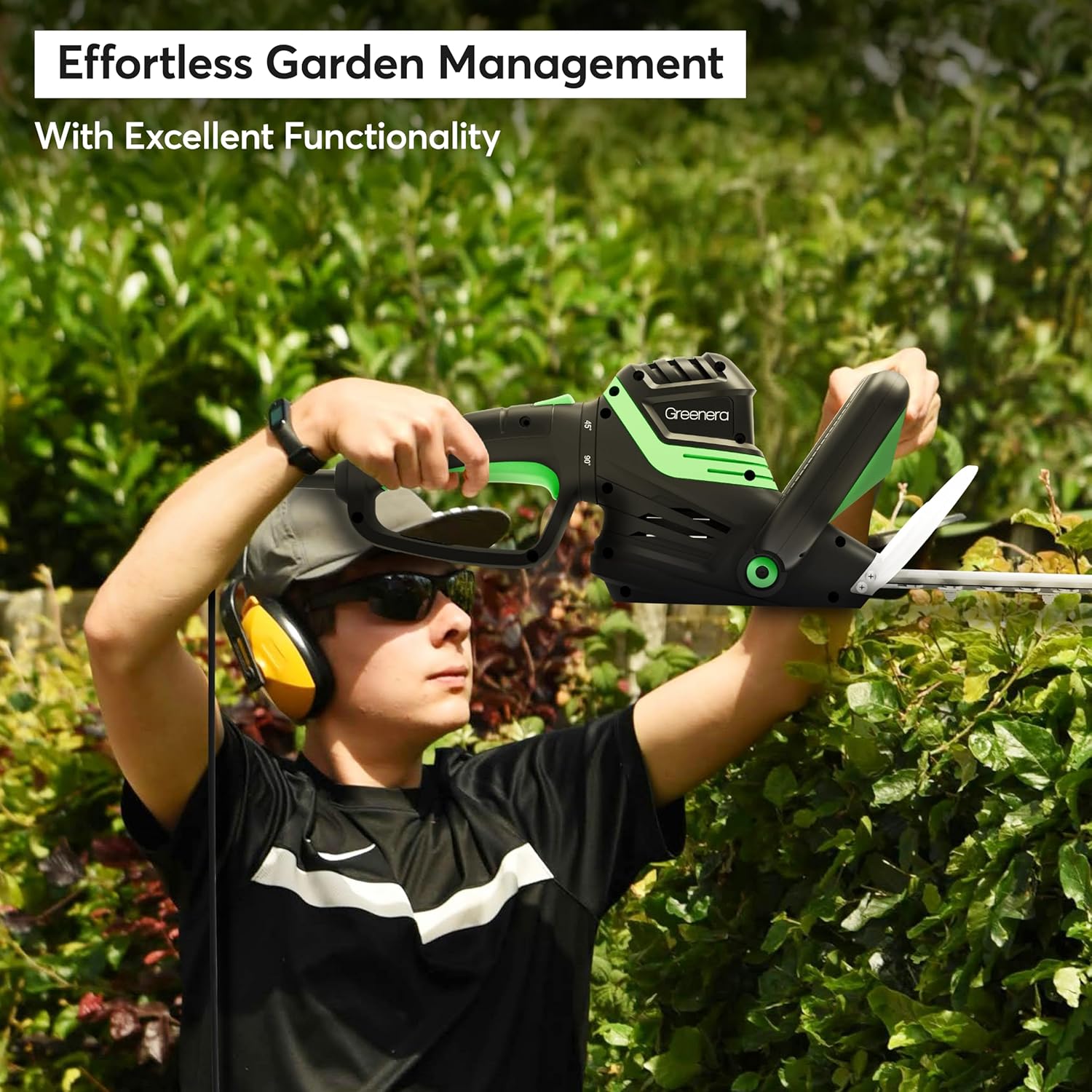 710W Corded Electric Hedge Trimmer Lightweight Cutter 61cm Rotating Handle