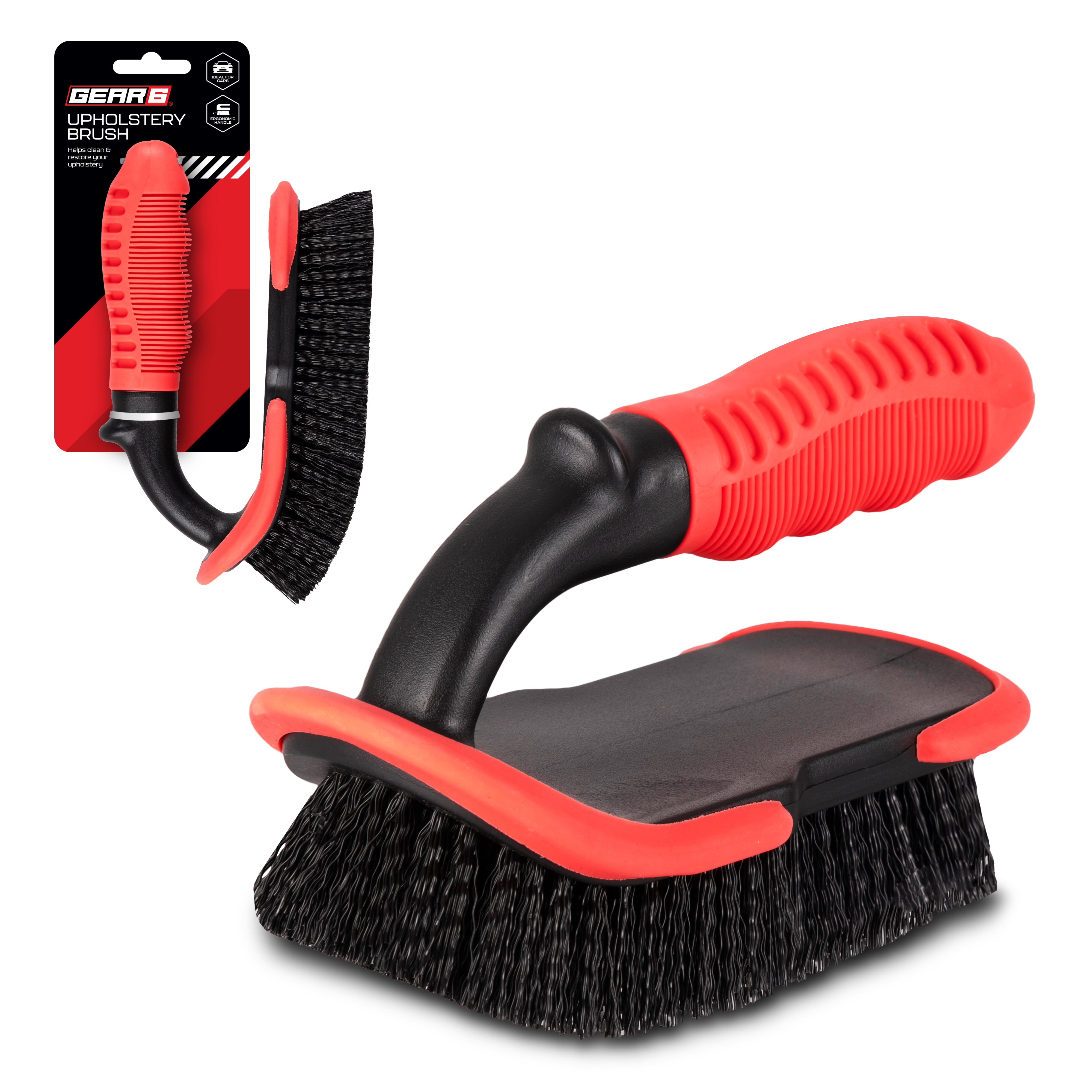 Carpet Cleaning Brush Stiff Bristle Car Upholstery Dirt & Grime Removal Scrubber