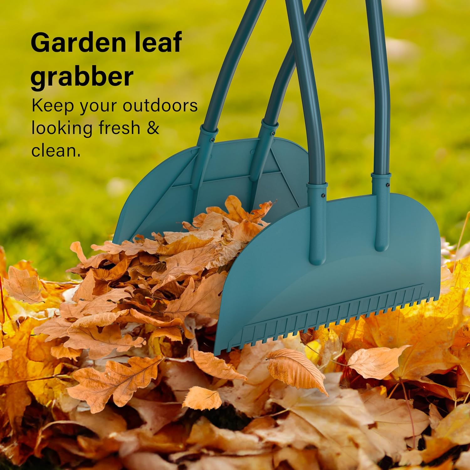 Leaf Grabber Long Handled Heavy Duty Picker Pick Up Garden Tool Grass Cuttings