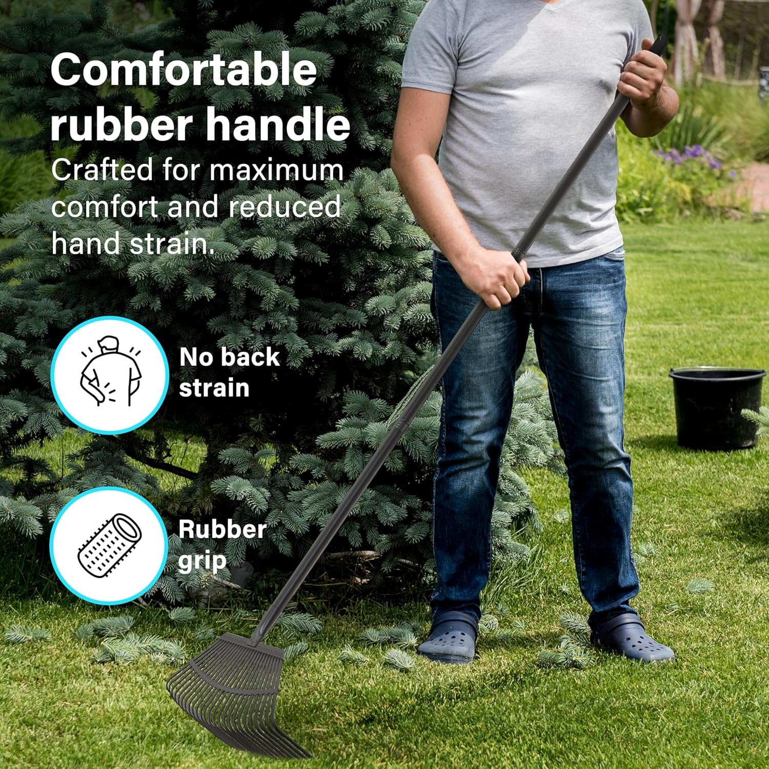 Garden Rake Heavy Duty 25-tooth Metal 65
