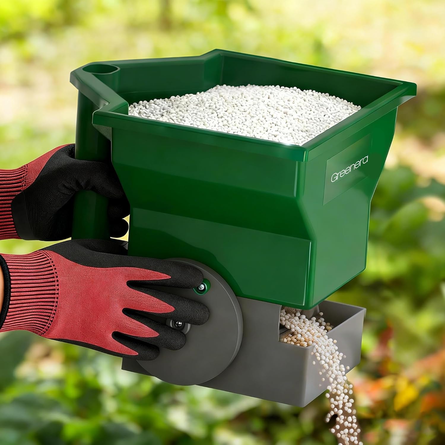 1L Handheld Grass Seed Salt Spreader Mini Lawn Feed Seeder Applicator Multi Use