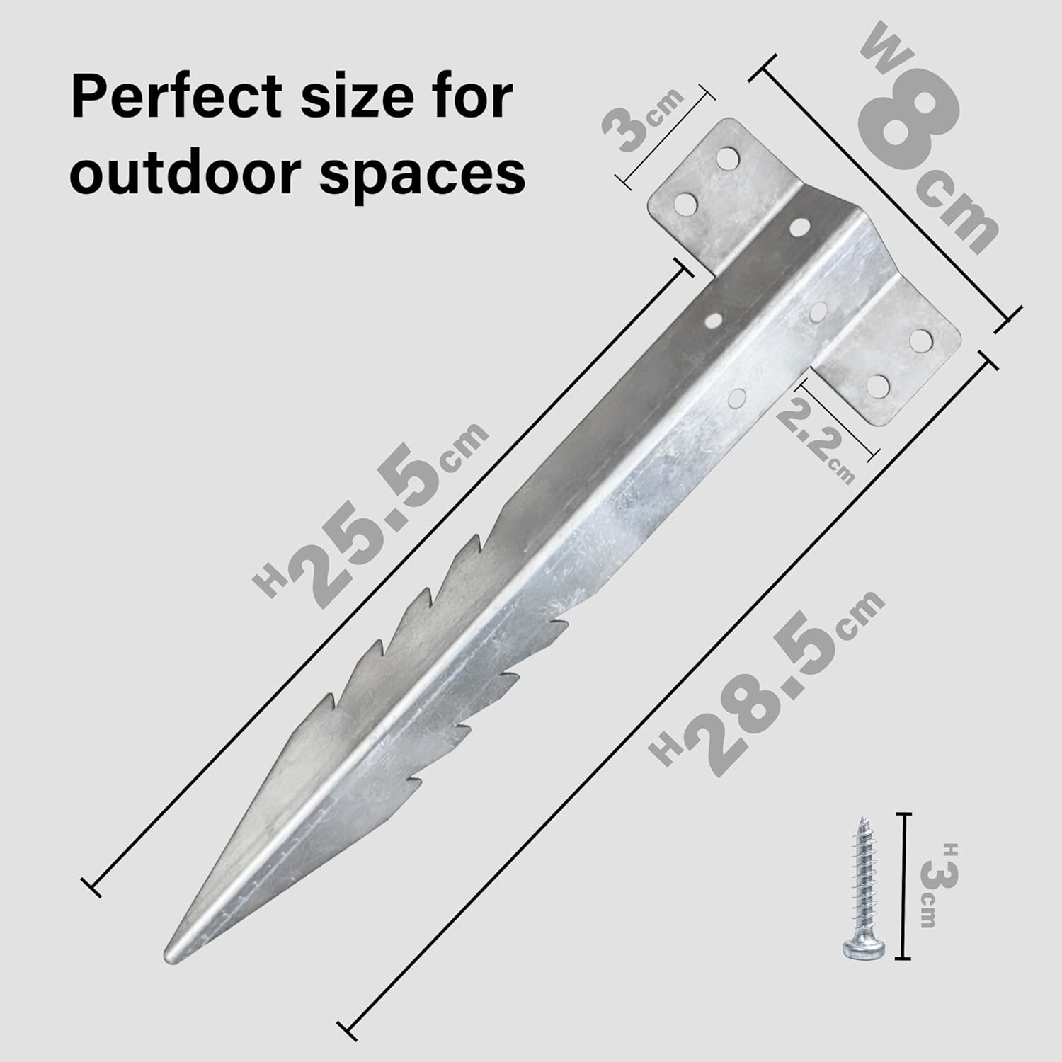 10 Pack Railway Sleeper Brackets Galvanized Steel Jagged Stakes Garden Edging