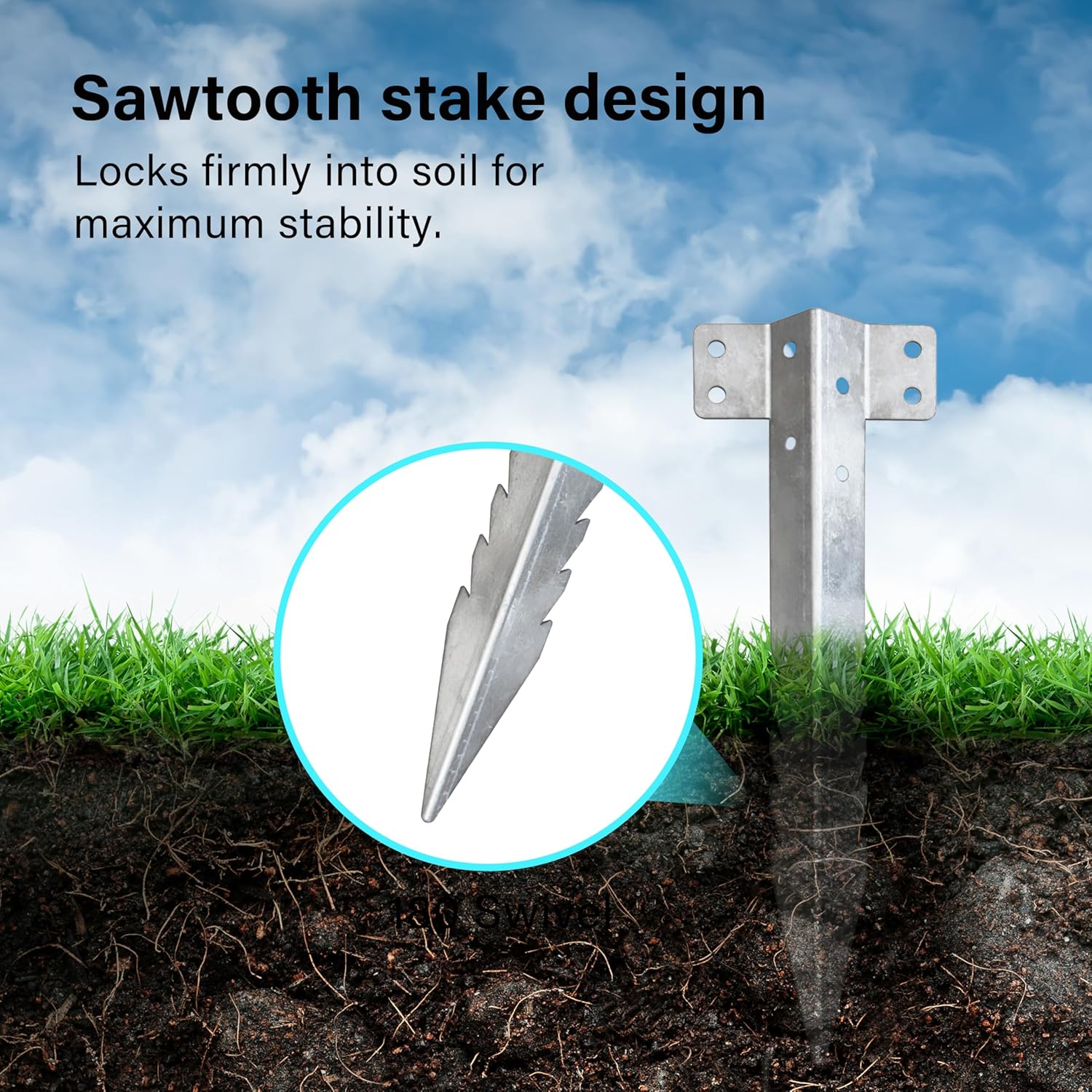 10 Pack Railway Sleeper Brackets Galvanized Steel Jagged Stakes Garden Edging