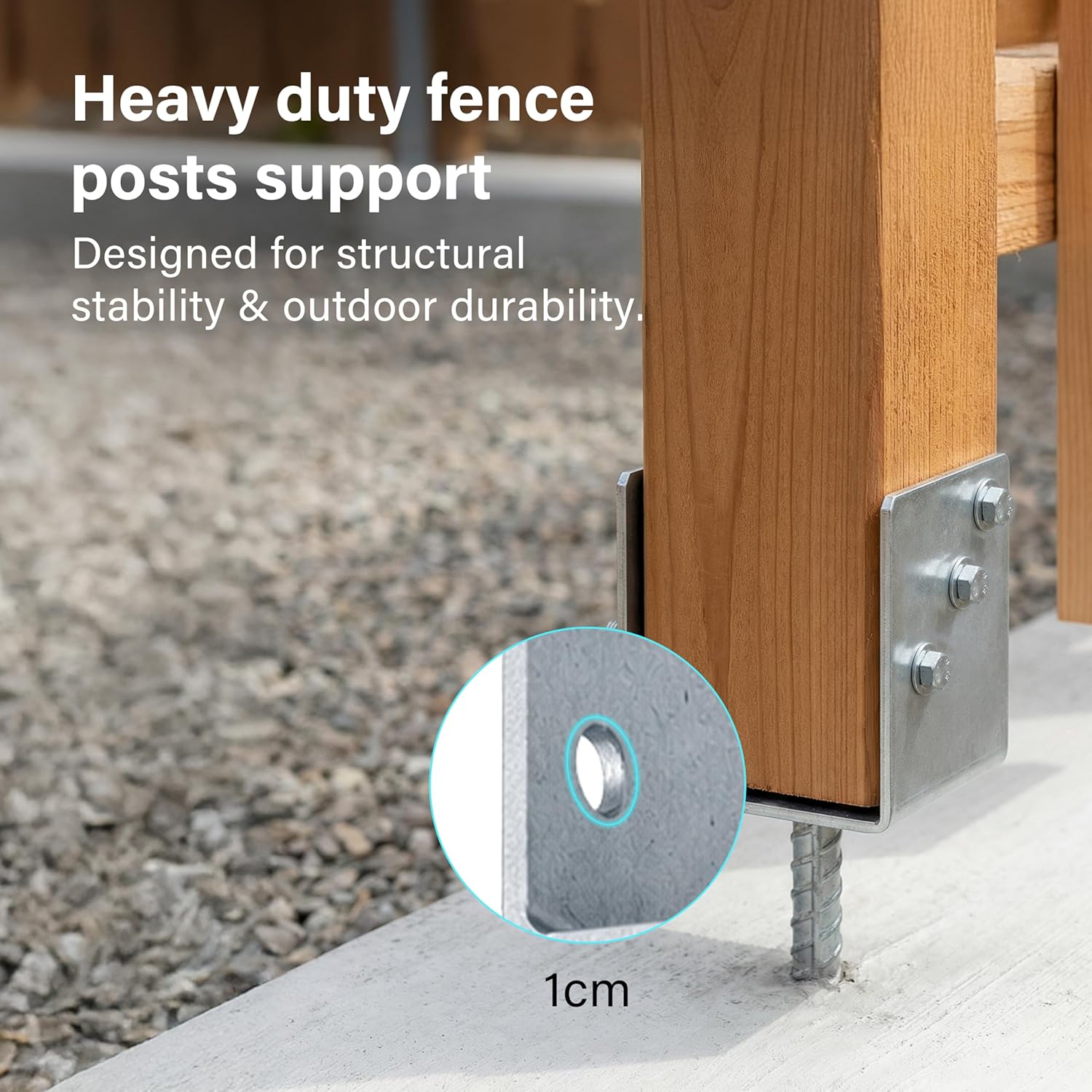 4 Pack U-Type Pergola Bracket Extenders 100x100x60mm Steel Post Support Hardware