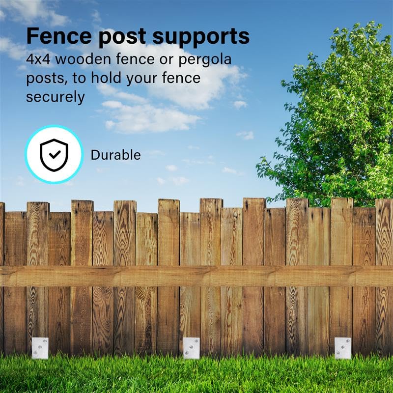 4 Pack U-Type Pergola Bracket Extenders 100x100x60mm Steel Post Support Hardware