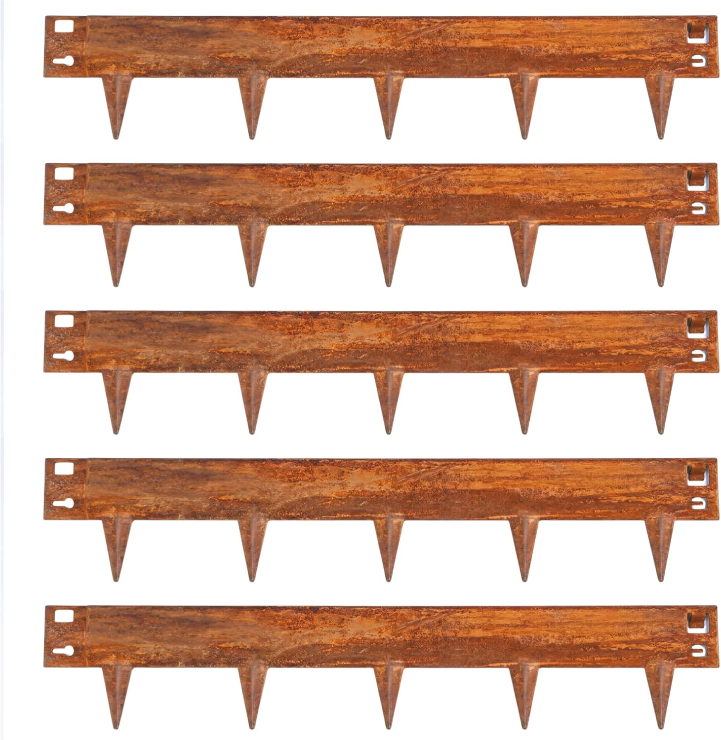 5m Anthracite Galvanised Steel Lawn Edging Garden Border Flexible Strip 8/16cm