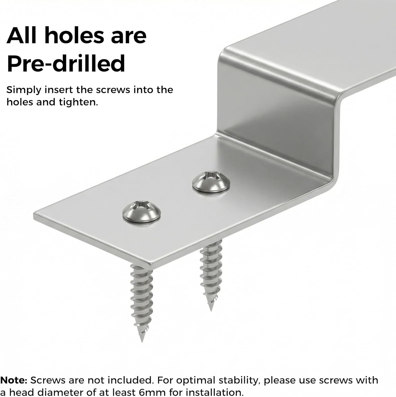 10 Pack Galvanised Fence Post Security Brackets Anti-Rattle Steel Panel 120x25mm