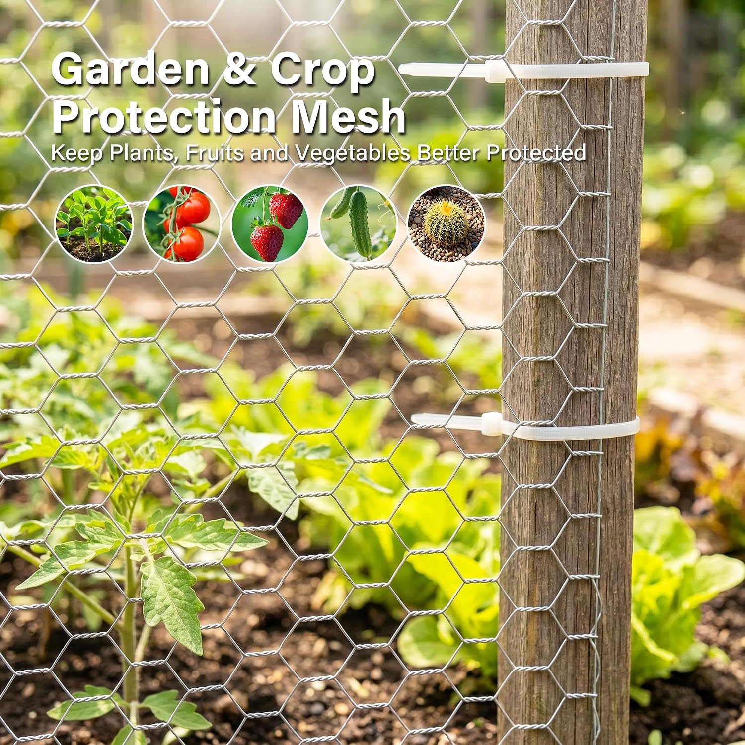 10m Galvanised Chicken Wire Mesh Fence Net Rabbit Netting Garden Cage Fencing