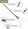 Garden Rake 80-152 cm Adjustable & Telescopic for Leaves Soil Artificial Grass