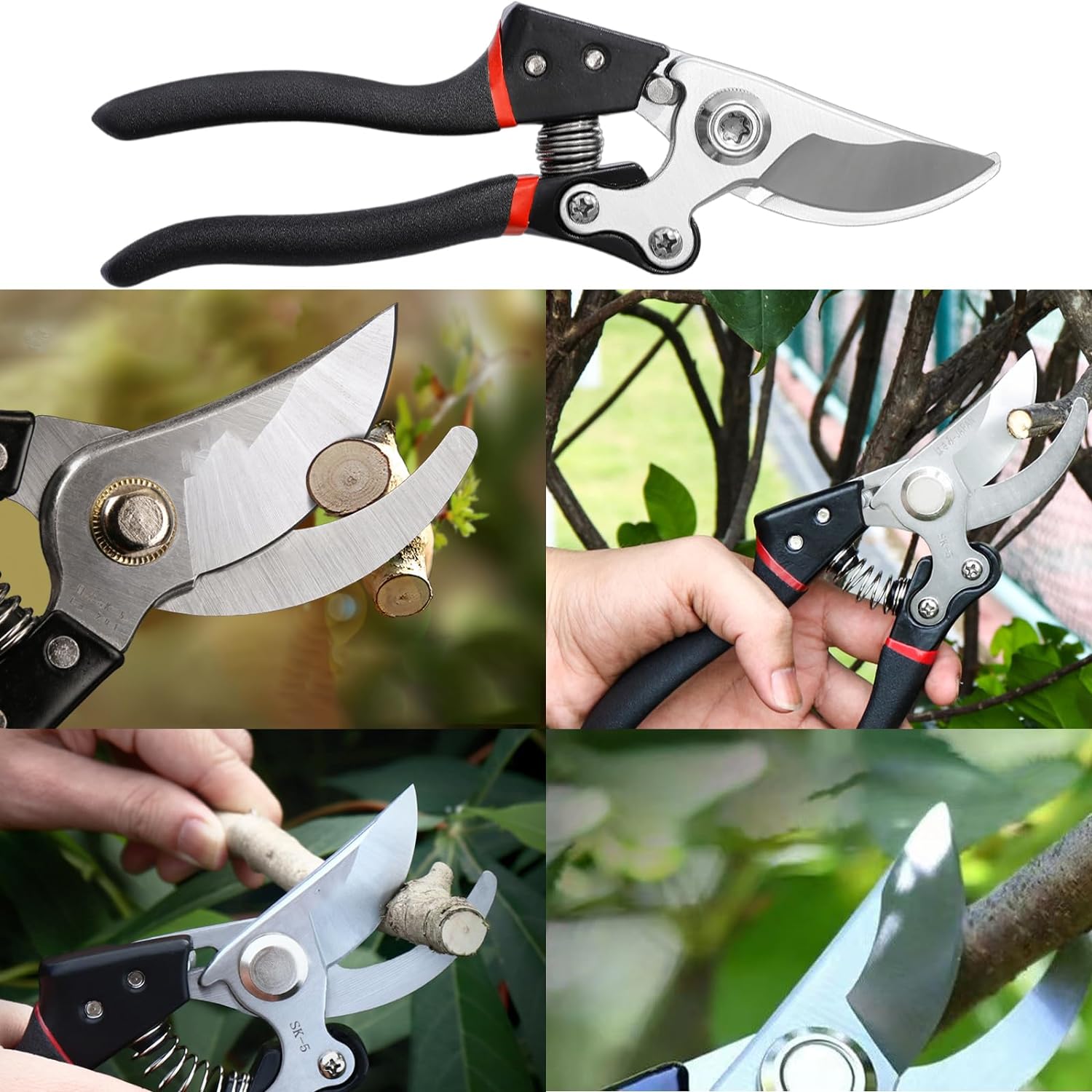 Strong Garden Secateurs Professional Tree Pruner SK-5 Titanium Pruning Scissors