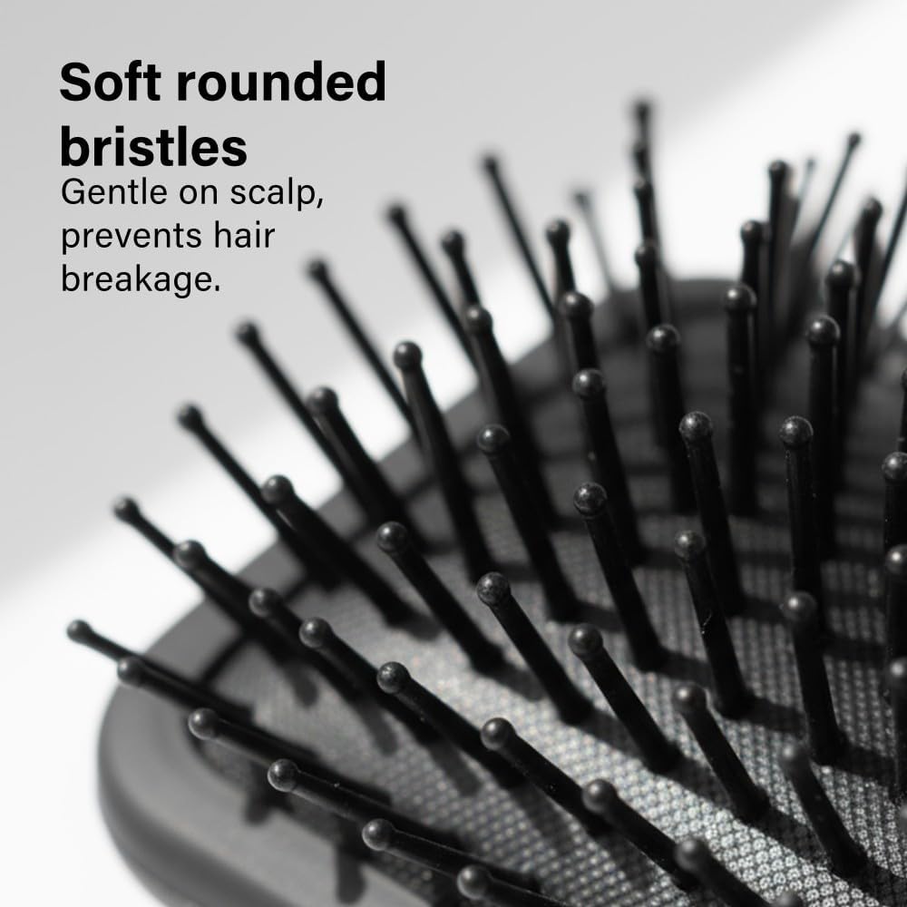 Paddle Hair Brush Professional Detangling Style Soft Rounded Bristles Wide Base