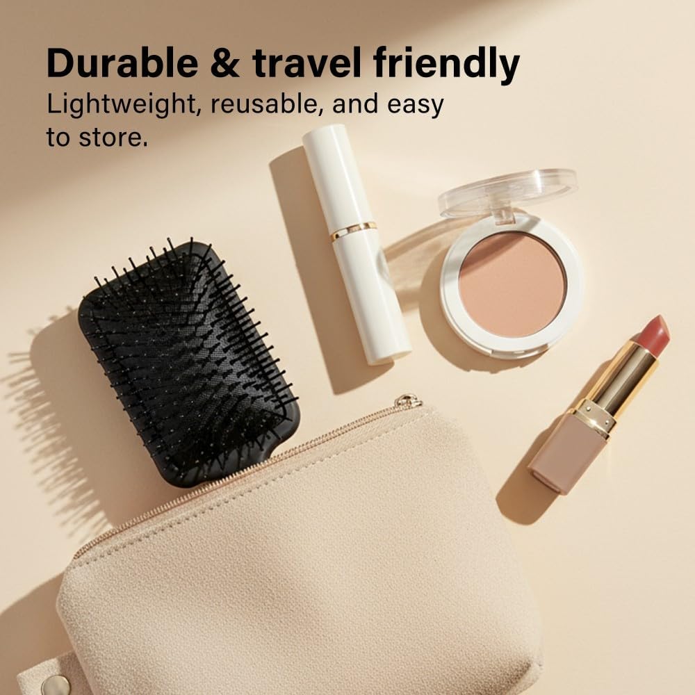 Paddle Hair Brush Professional Detangling Style Soft Rounded Bristles Wide Base