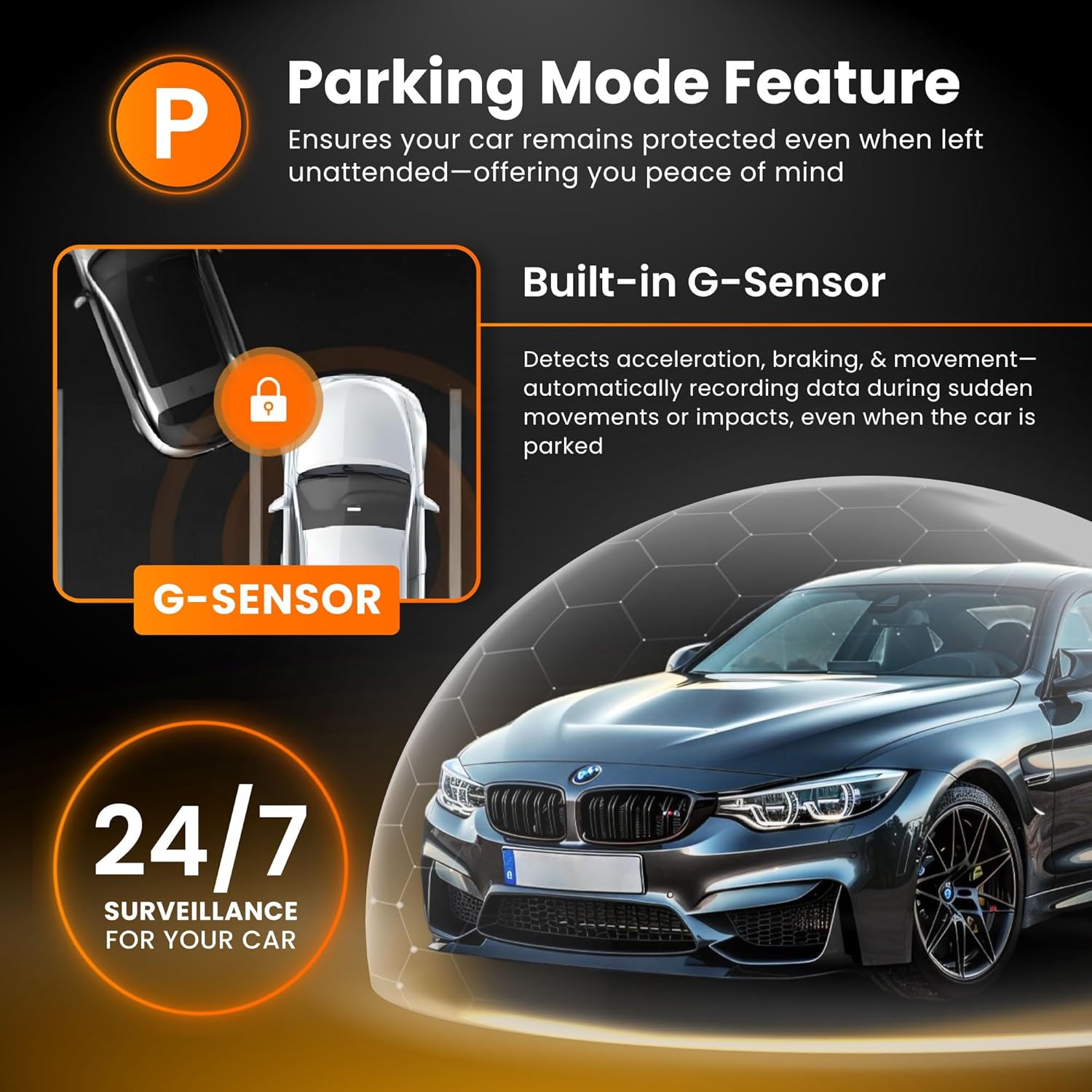 Road Angel Halo Pro 2K Car Dash Cam Front Rear HD Night Vision WiFi HD3 1440p