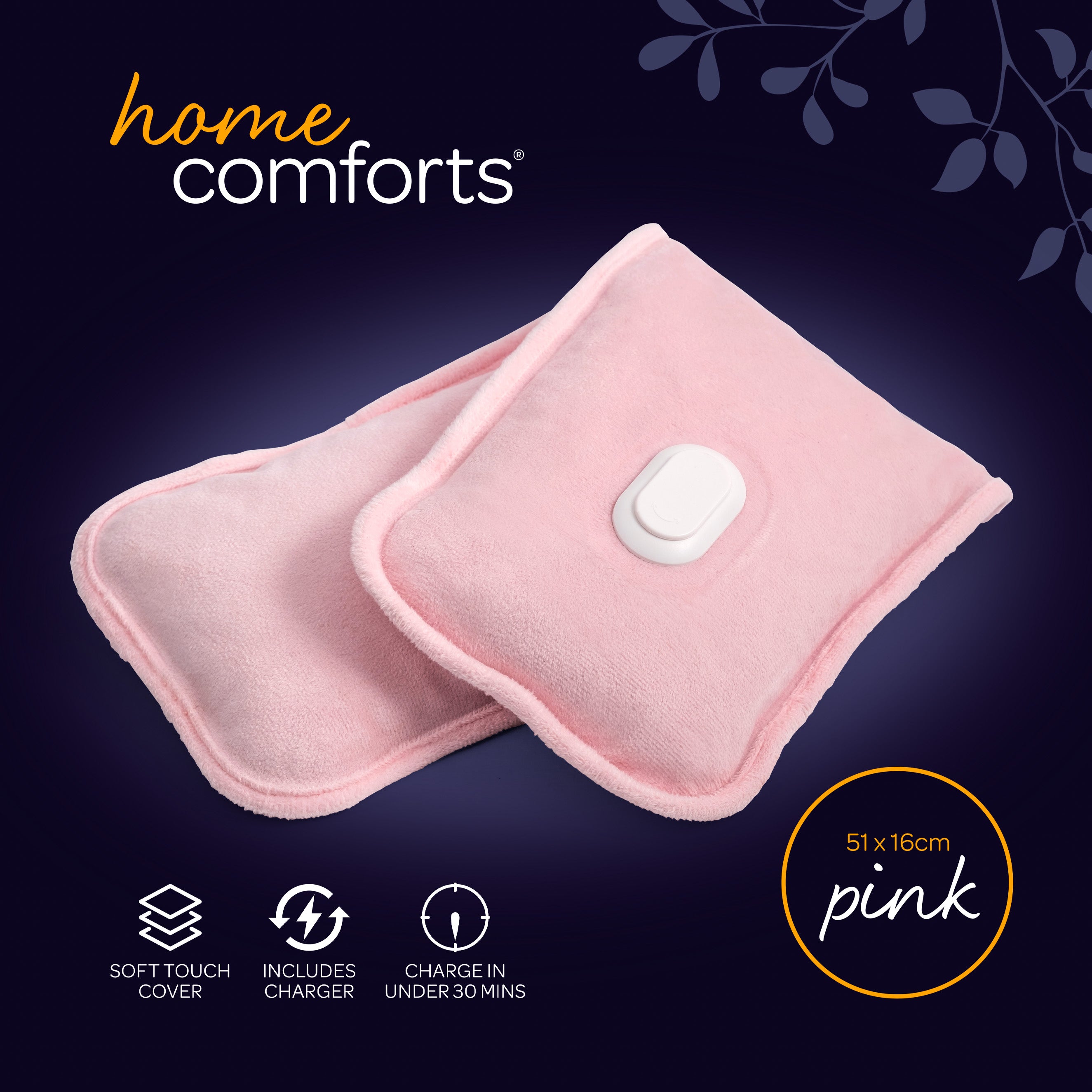 Rechargeable Electric Hot Water Bottle Fabric Overheat Protect Warmer Massaging