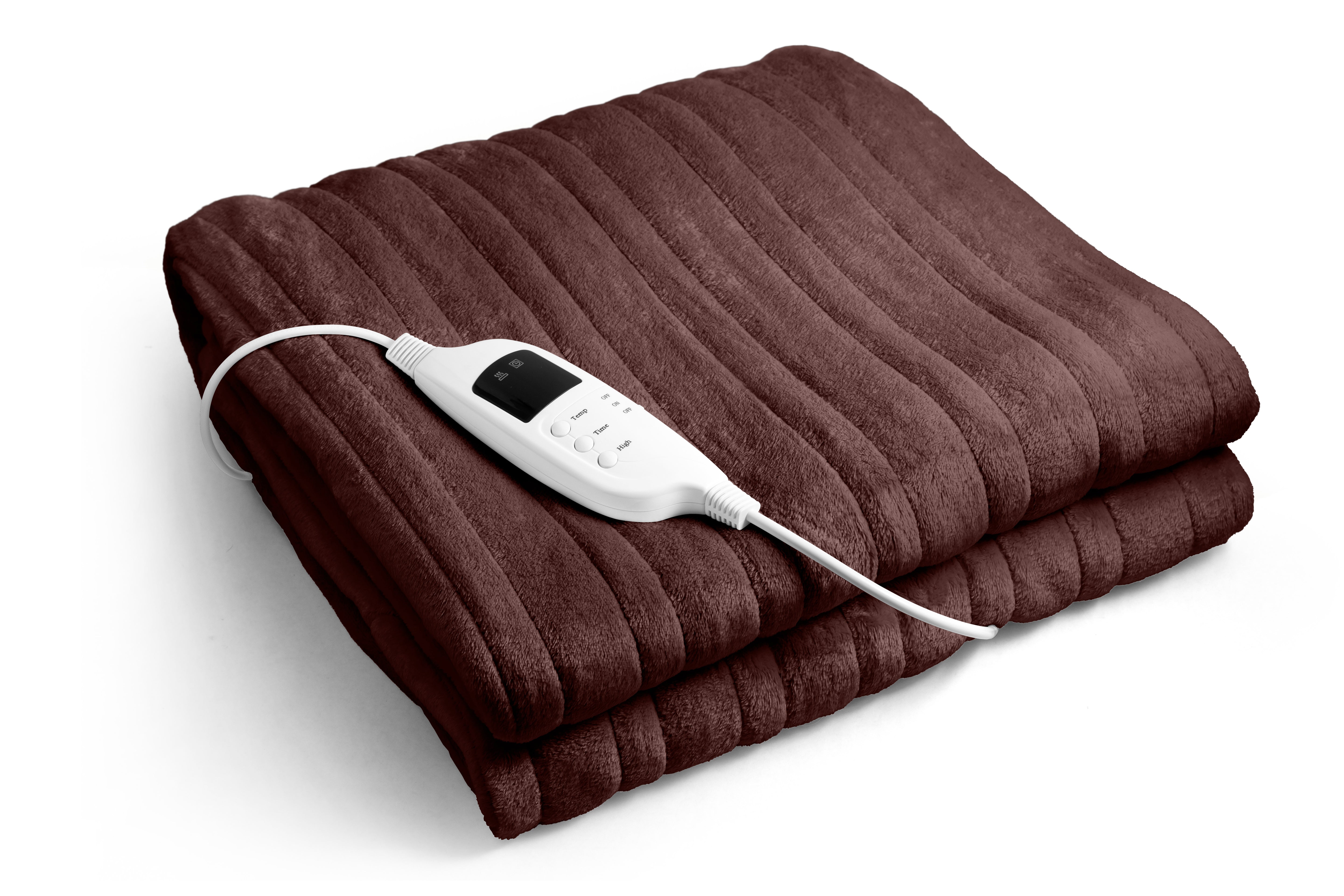 Large Electric Heated Blanket Throw Fast Heating 160x130cm  9-Hours Auto-Off